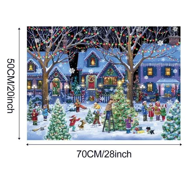 1000 Piece Jigsaw Puzzle Christmas Winter Scene For Adults and Families