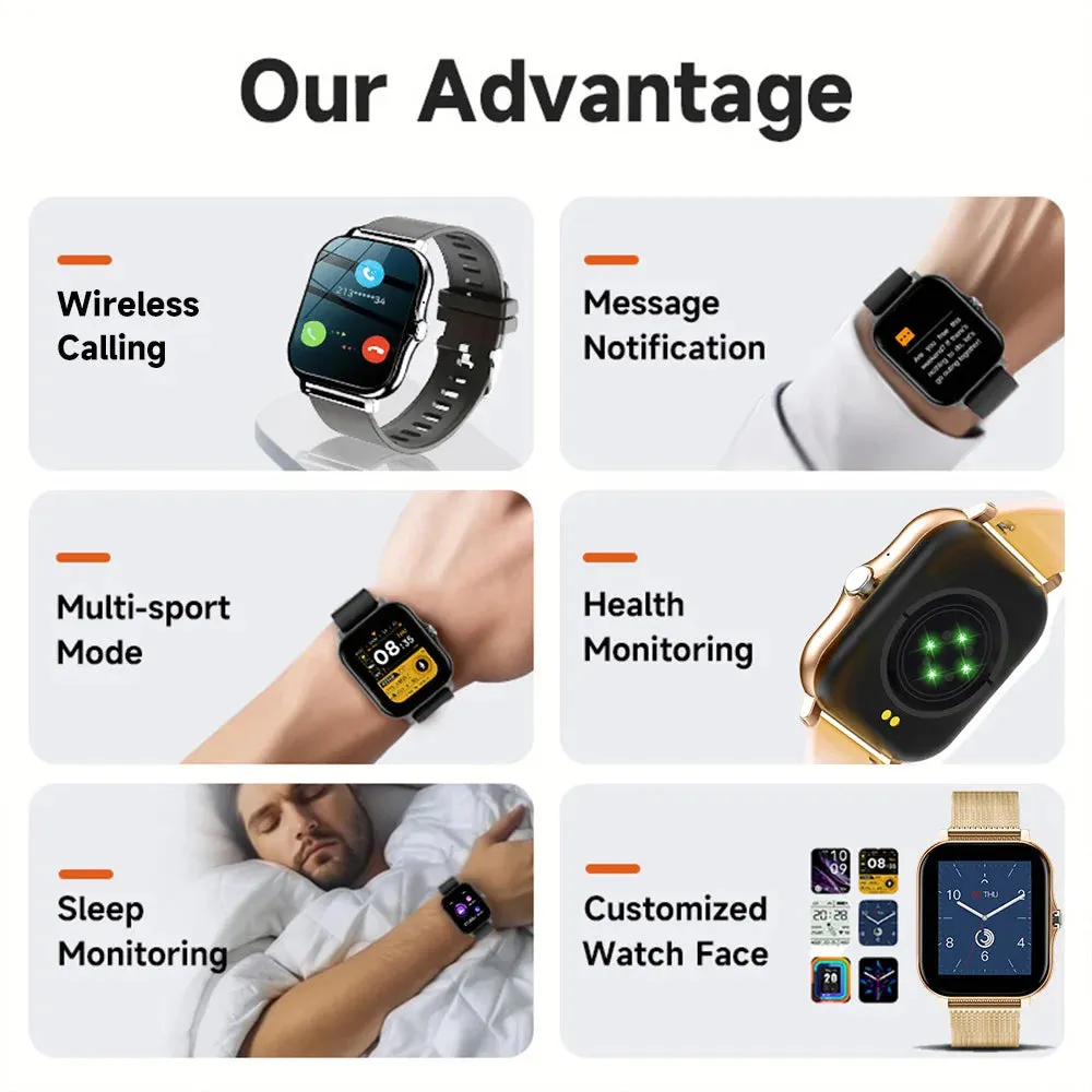 2023 SmartWatch Android Phone 1.44\" Full Touch Women Men"