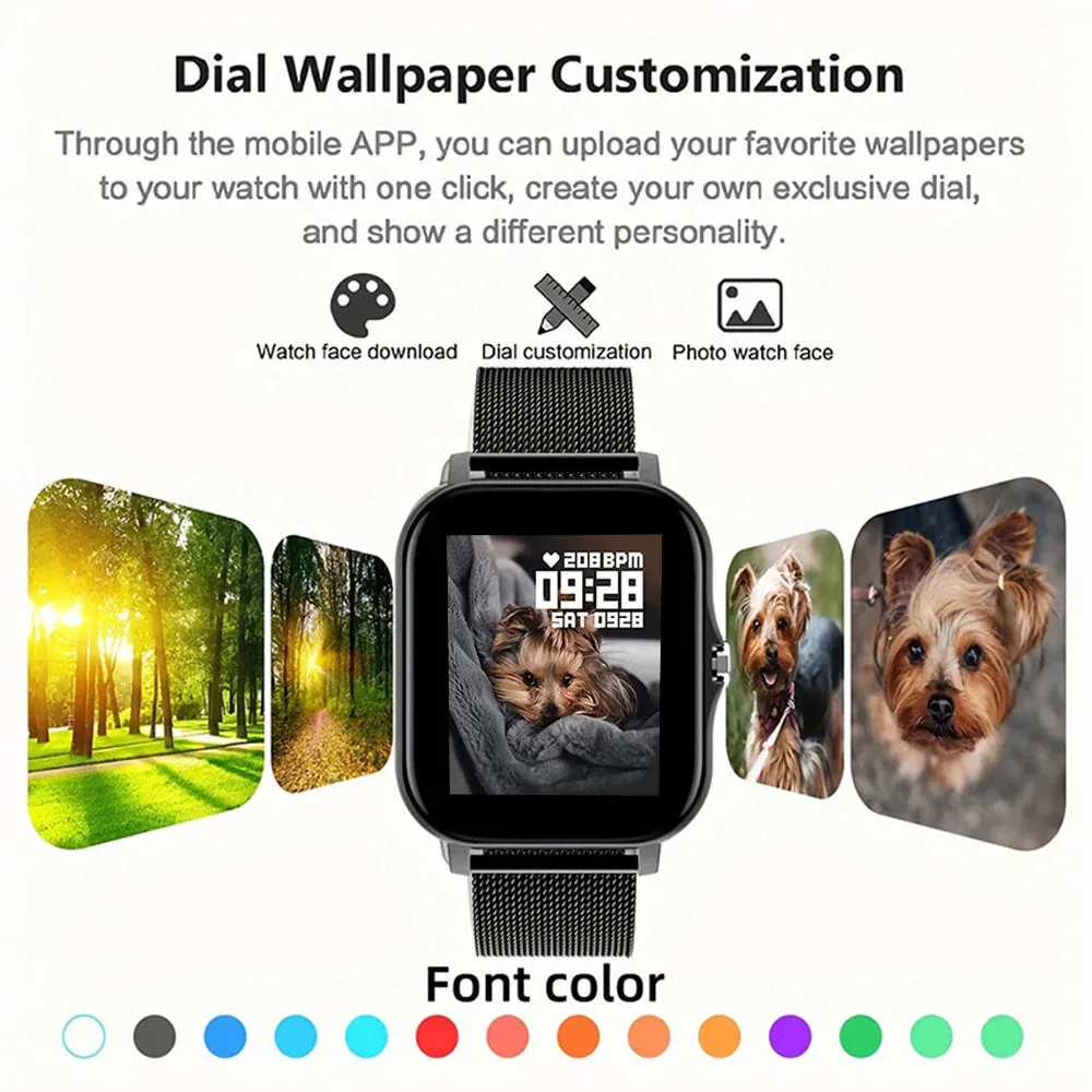 2023 SmartWatch Android Phone 1.44\" Full Touch Women Men"