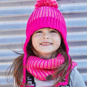 50% OFF Knitted Neck Warmer Fuchsia Pink for KIDS Winter Cold Season