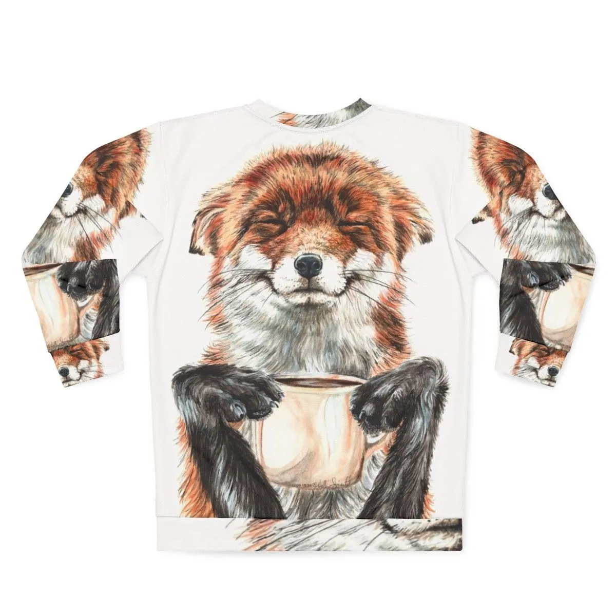 Adorable Morning Fox Coffee Animal Sweatshirt