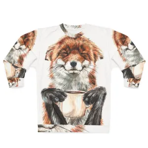 Adorable Morning Fox Coffee Animal Sweatshirt