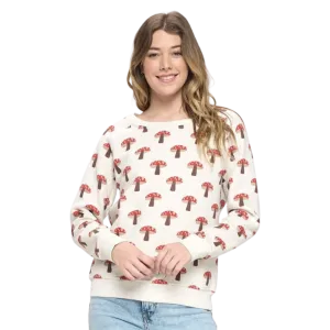 All Over Mushroom Print Sweatshirt