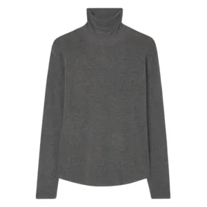 American Vintage Vediny Charcoal Melange Long Sleeve Top