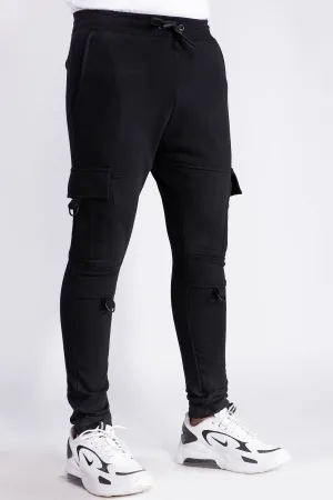 Black Mesh Panel Trouser - W21 - MTR018R