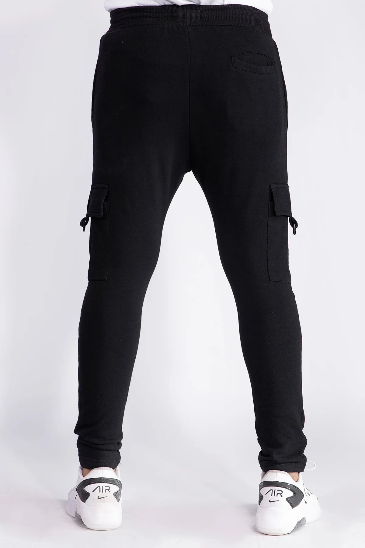 Black Mesh Panel Trouser - W21 - MTR018R