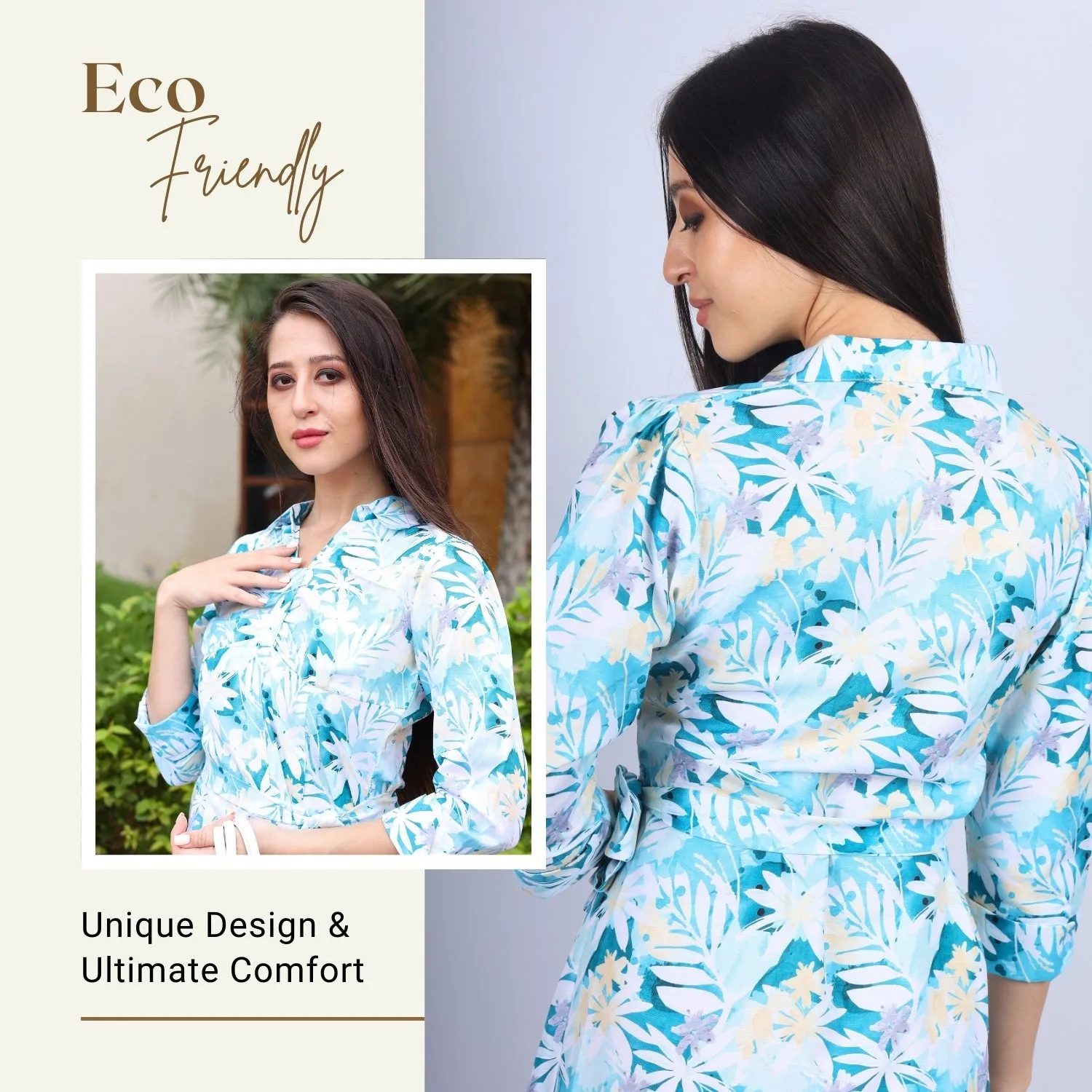 Blossom Breeze Floral Shirt Dress