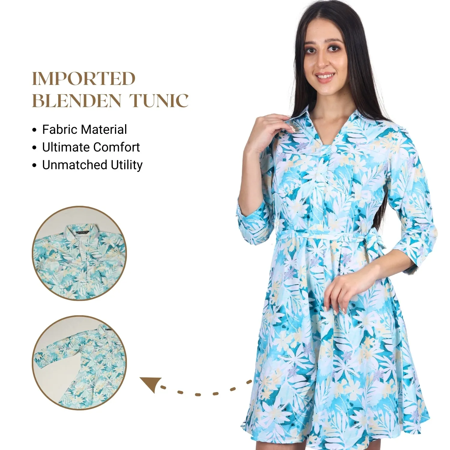 Blossom Breeze Floral Shirt Dress