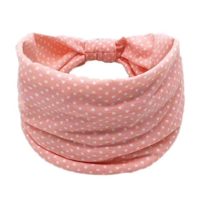 Boho Style Cotton Wide Printed Bandana Headbands For Women