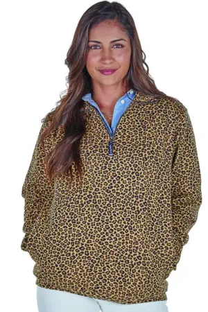 Charles River Unisex Leopard Crosswind Quarter Zip Sweatshirt (Wholesale Pricing N/A)