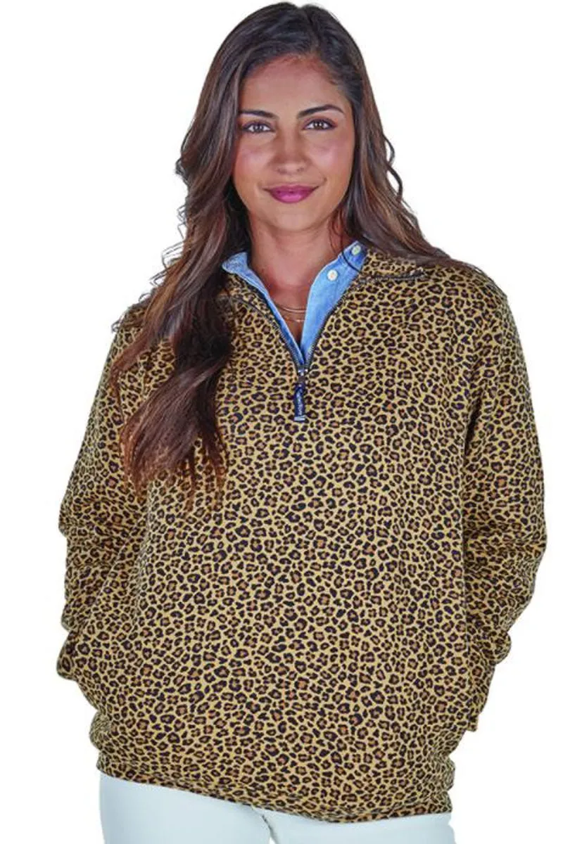 Charles River Unisex Leopard Crosswind Quarter Zip Sweatshirt (Wholesale Pricing N/A)