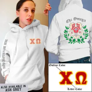 Chi Omega Crest Hoodie - G185 - SUB