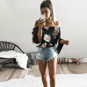 Chiffon Off Shoulder Blouse