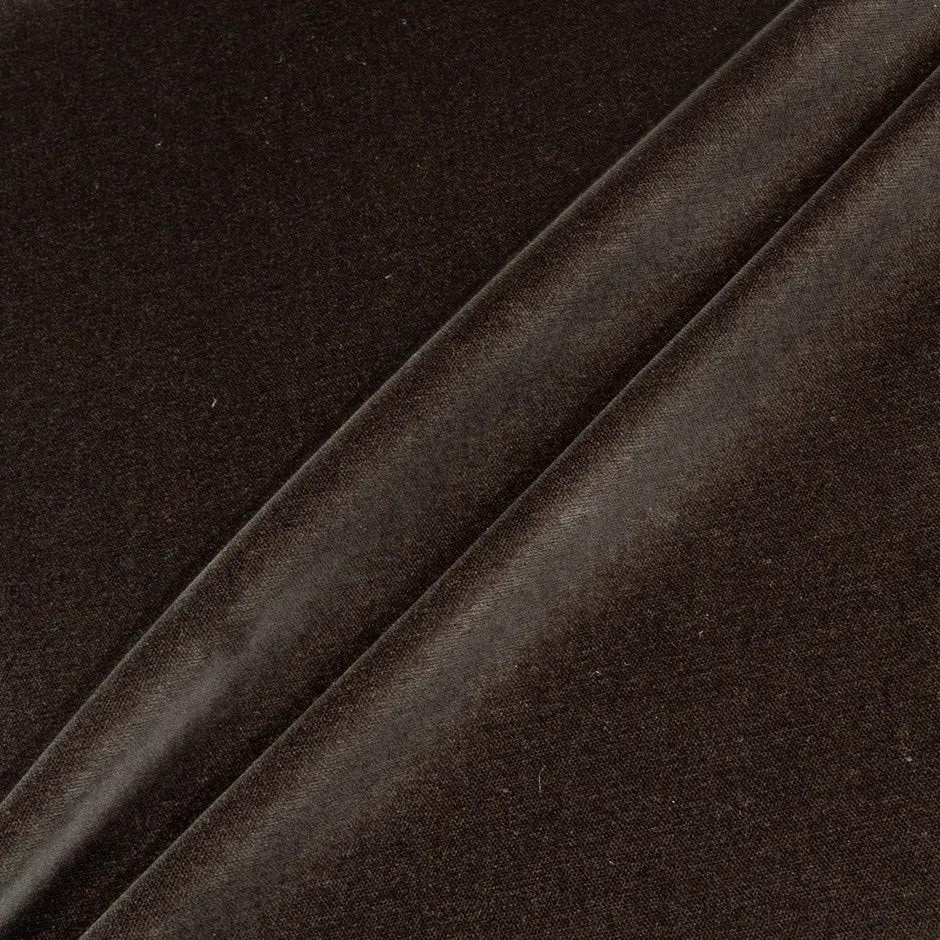 Chocolate Brown Cotton Blend Velvet
