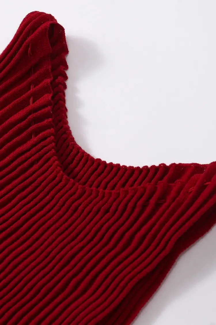 Cotton Blend Sleeveless Accordion Pleated Knit Top