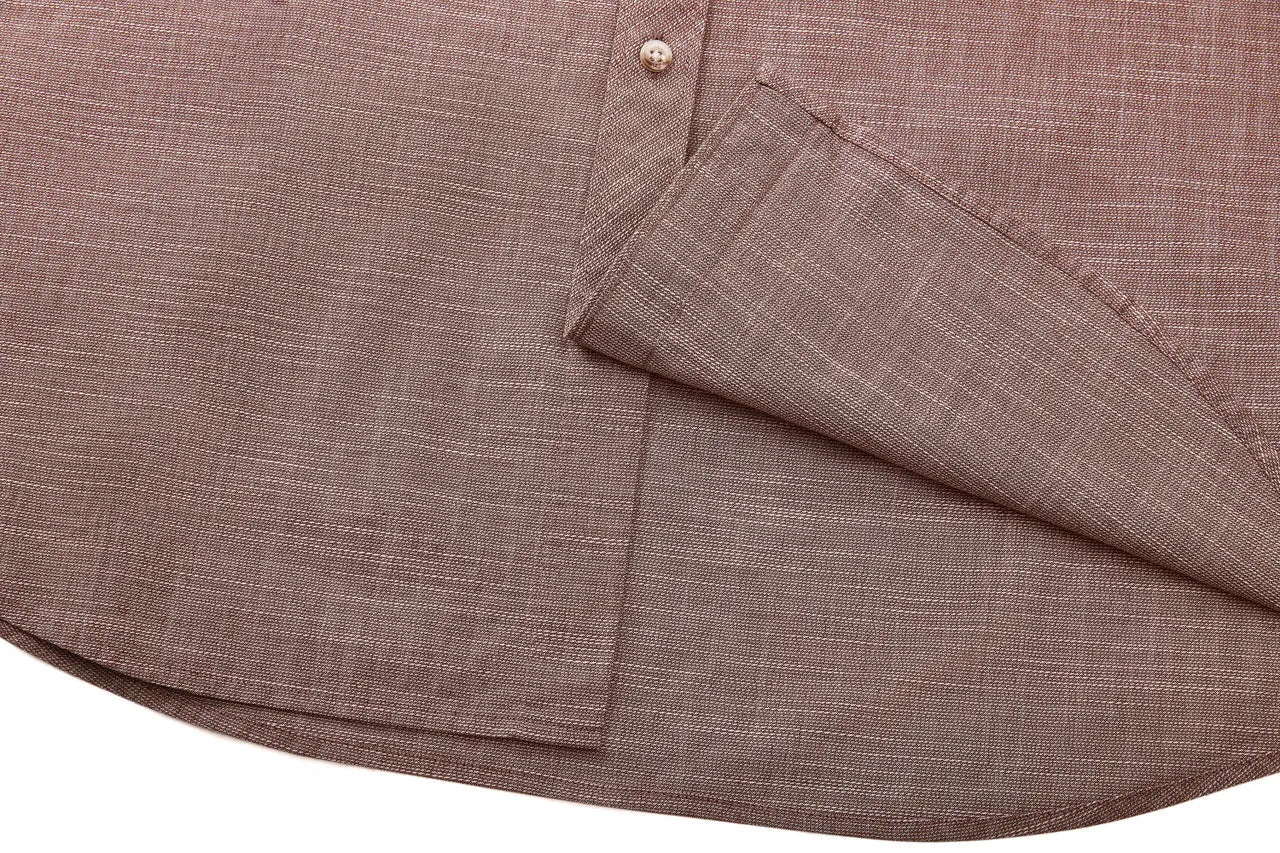 Cotton Stand Logo Shirt in Smart Fit