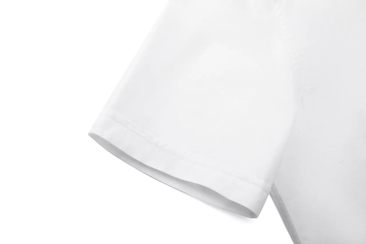 Cotton Stand Logo Shirt in Smart Fit