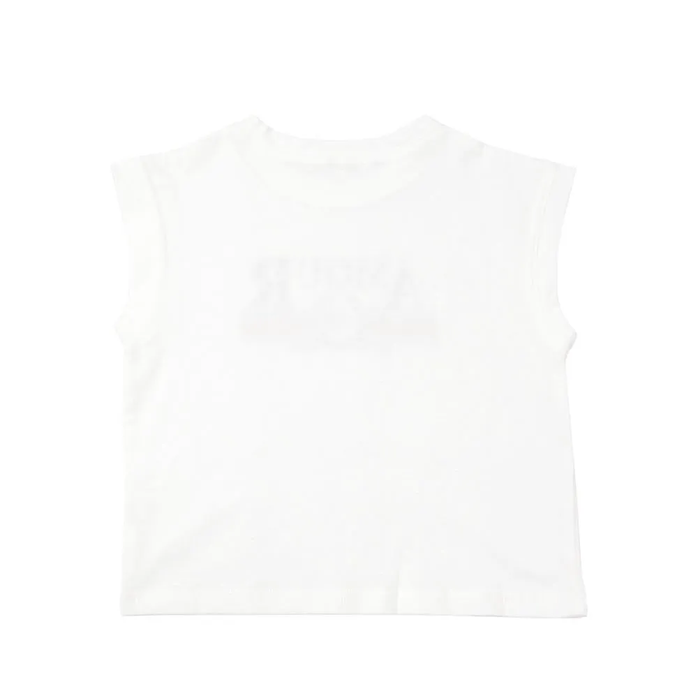 Cotton Statement Tee, Daisy White
