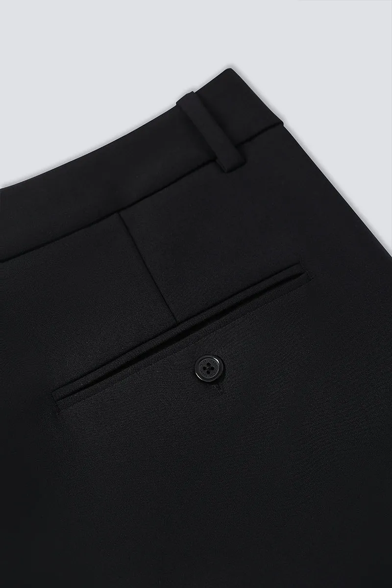 CottonSTRETCH Smart Pants  | Black BKFD01
