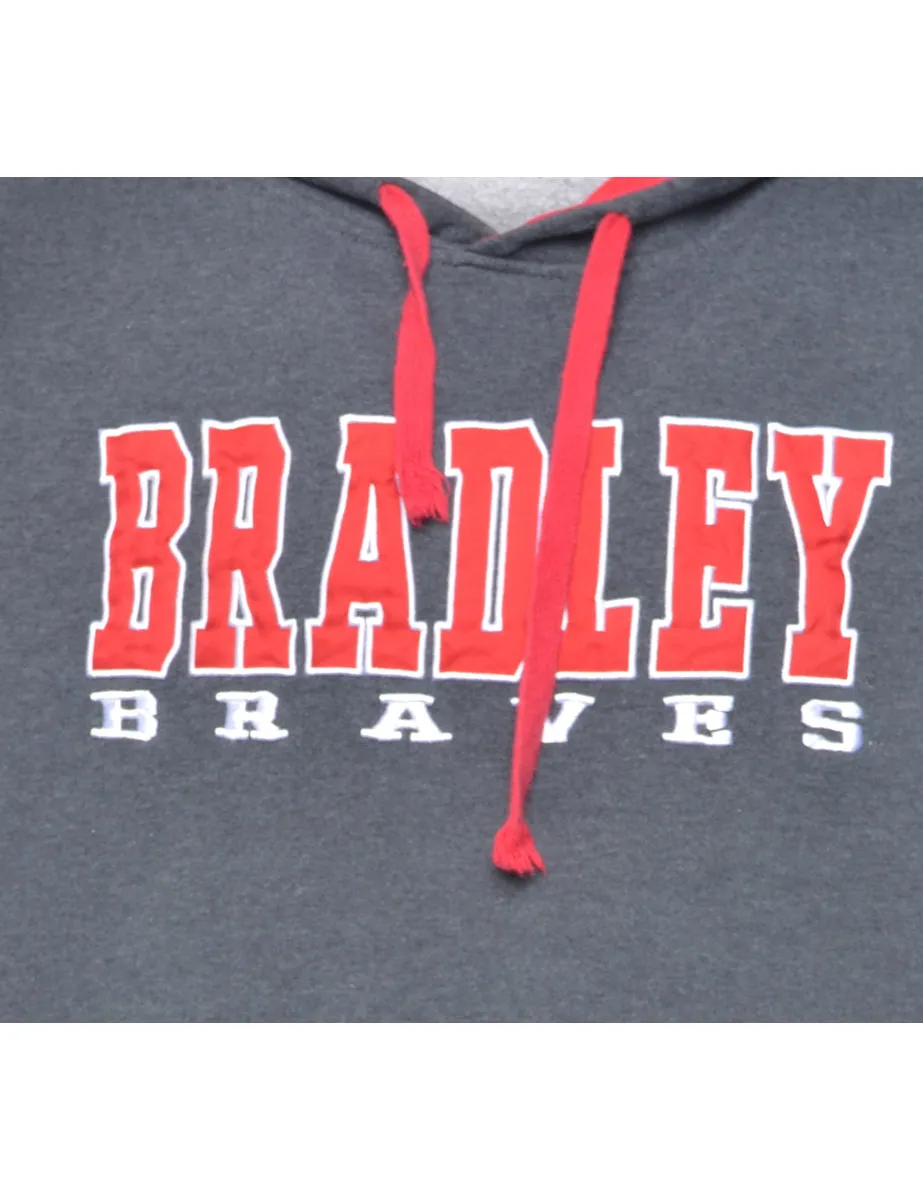 Dark Grey Bradley Printed Hoodie - L