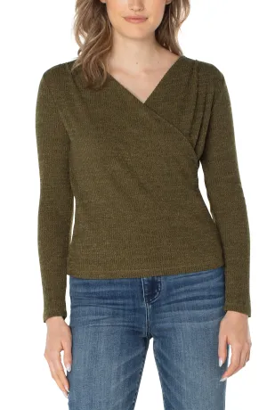 Drape Front Knit Top