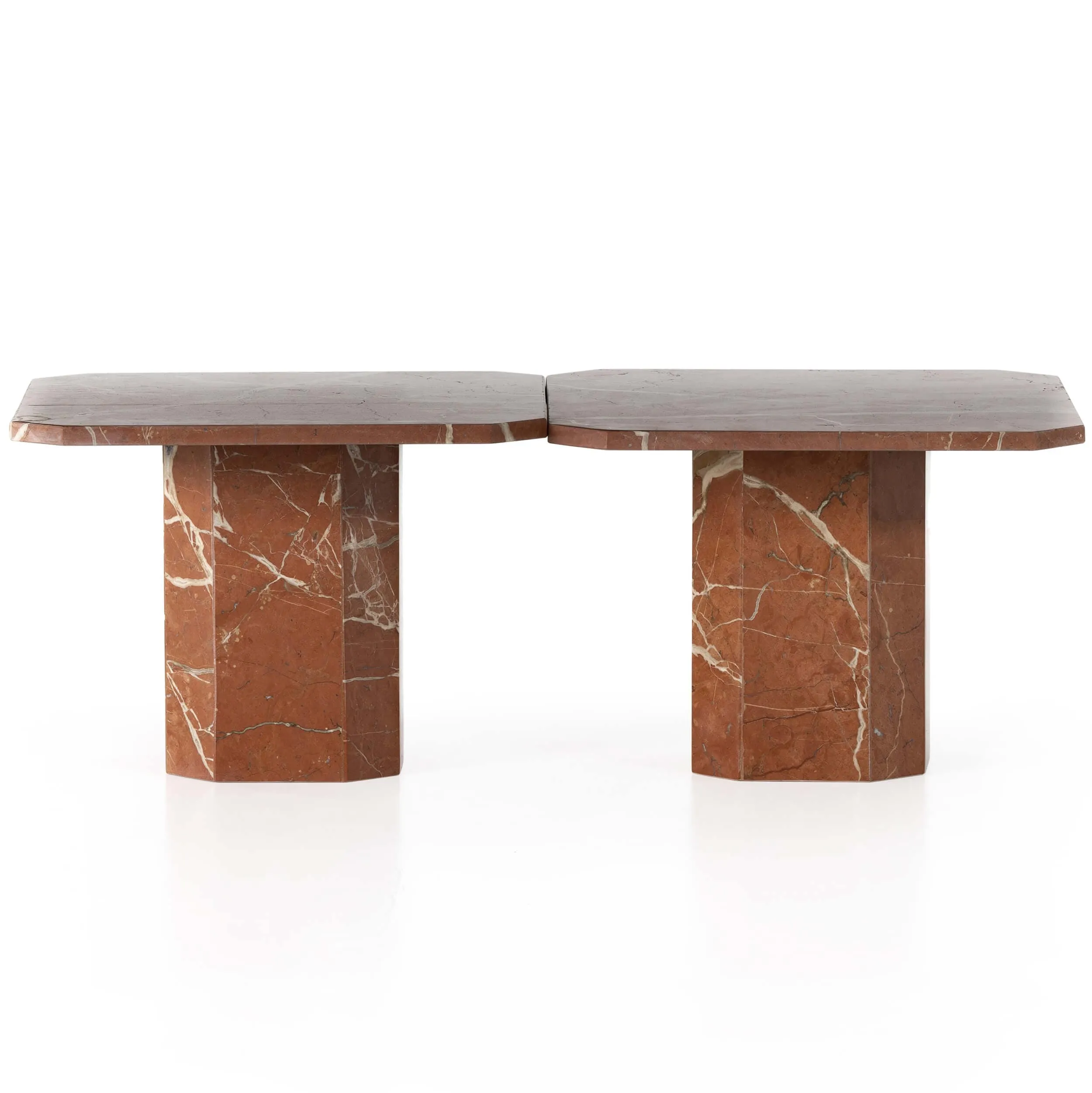 Edina Small Coffee Table, Rusty Marble, Set of 2
