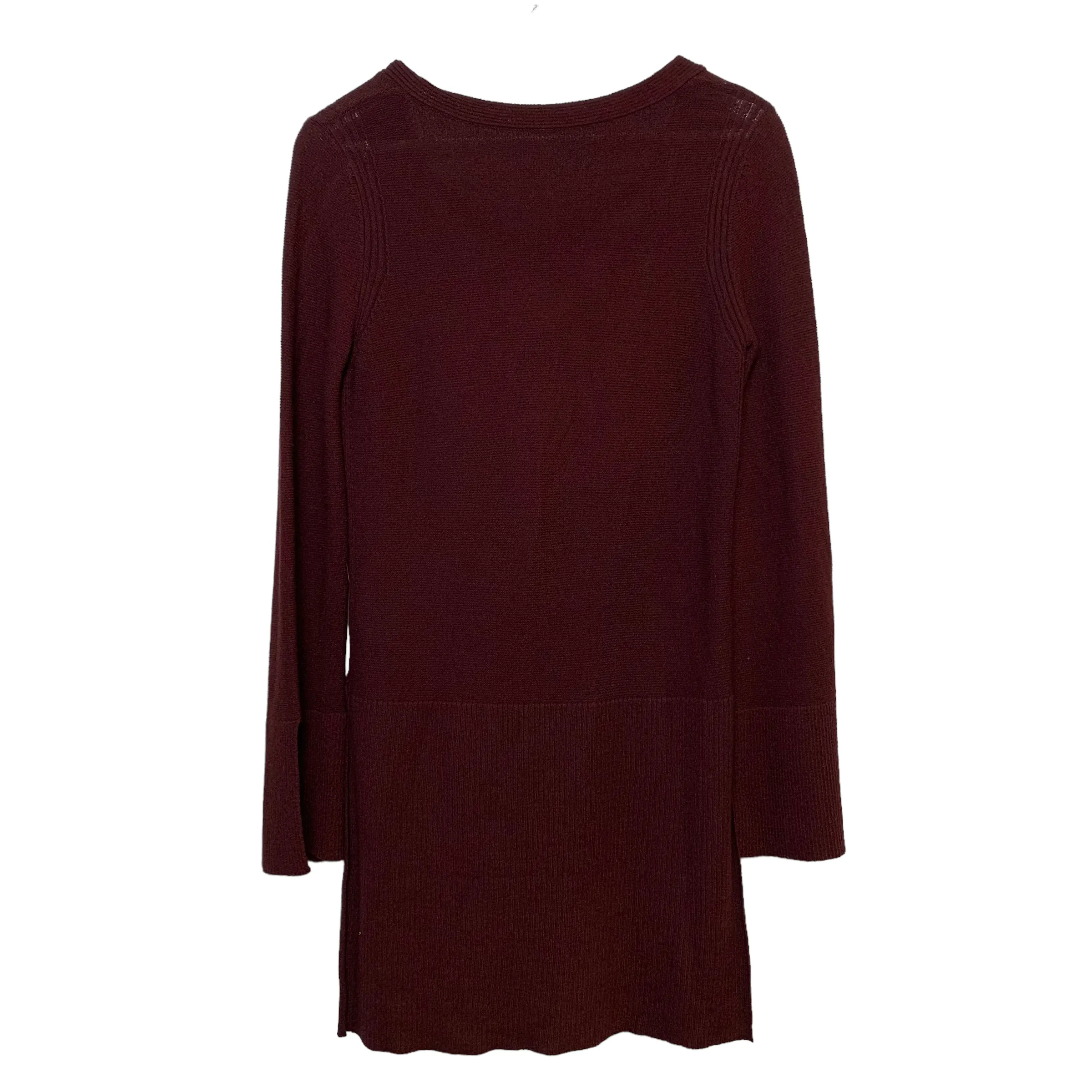 Free People Cross Front Tunic Sweater Maroon Small