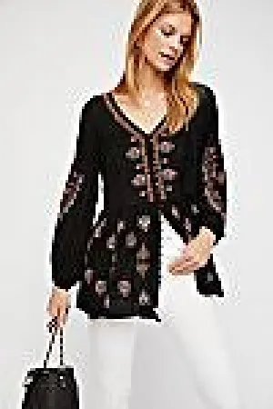 Free People The Arianna Embroidered Tunic