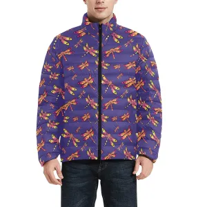 Gathering Purple Men's Stand Collar Padded Jacket
