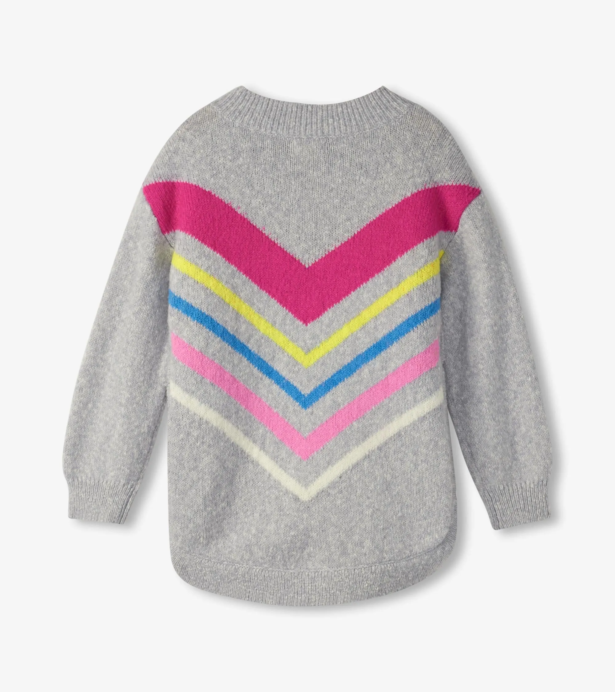 Girls Chevron Stripe Chunky Sweater Tunic