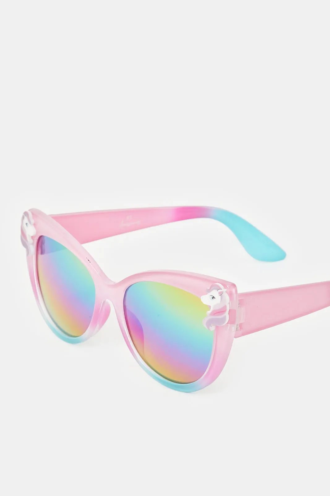 Girls Pink Over Sized Embellished Sunglasses