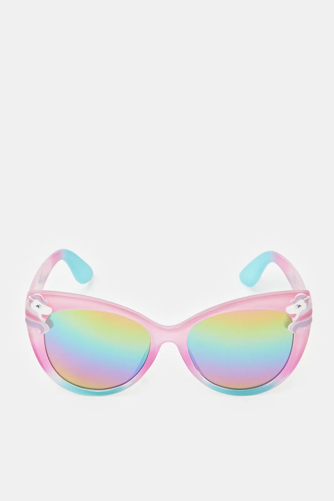 Girls Pink Over Sized Embellished Sunglasses