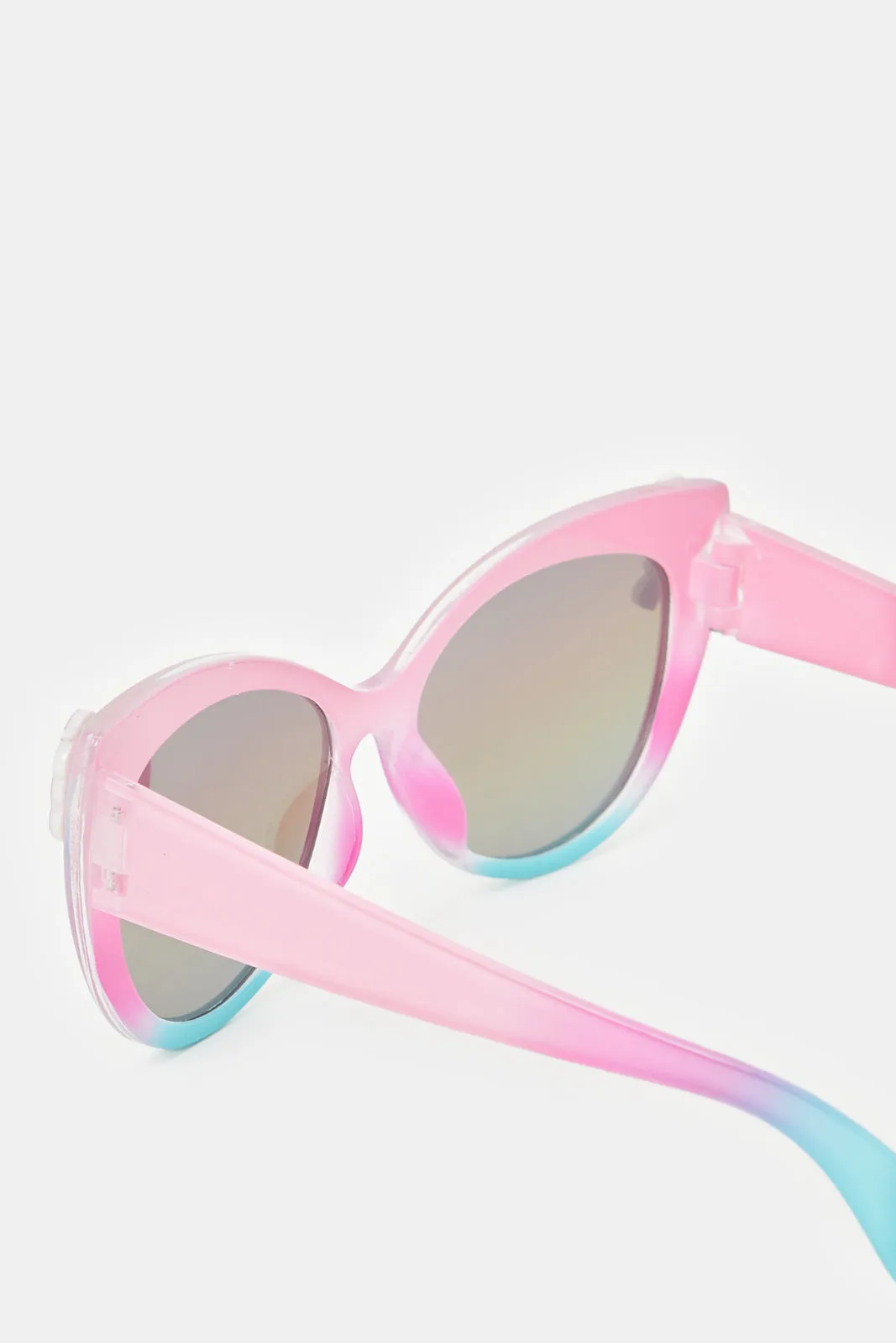 Girls Pink Over Sized Embellished Sunglasses