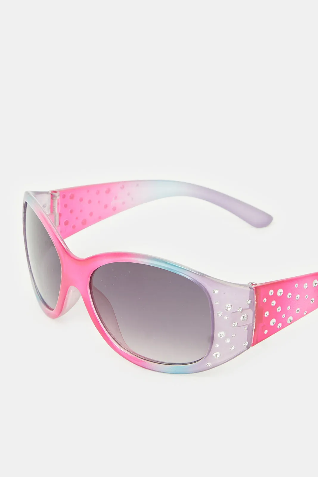 Girls Sports Embellishment Sunglasses