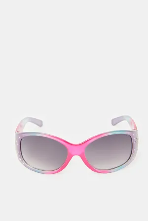 Girls Sports Embellishment Sunglasses