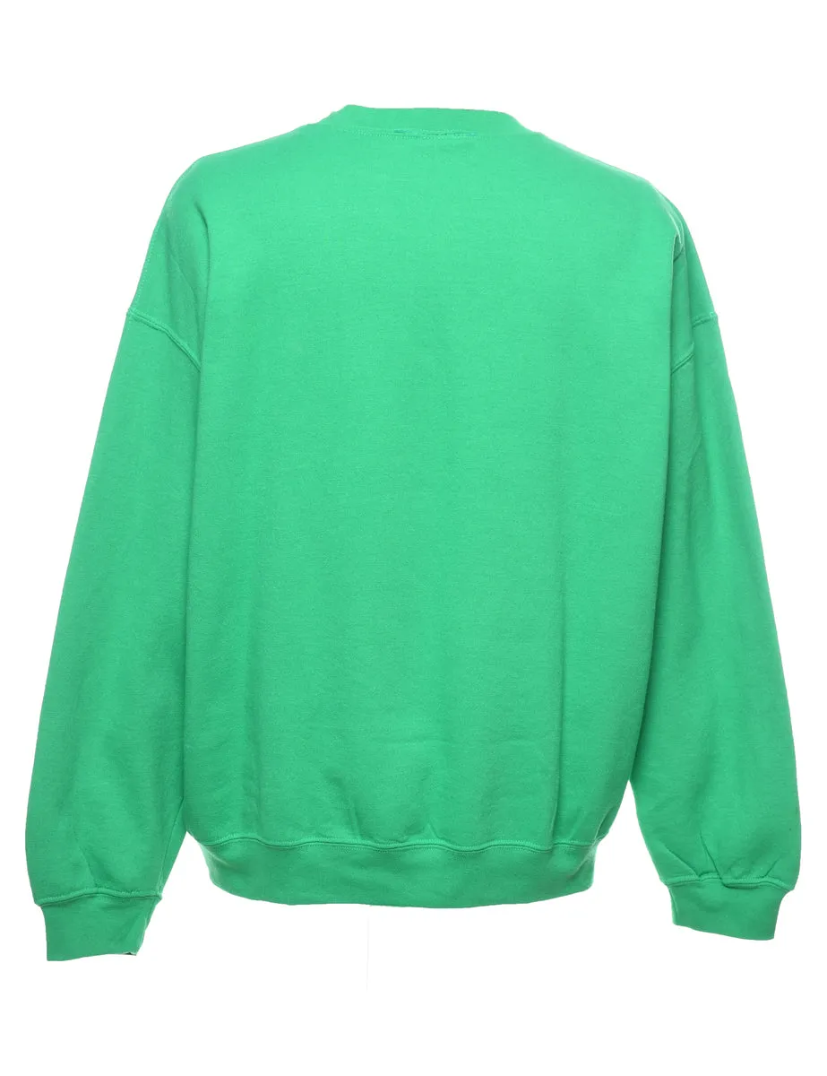 Green Boston College Printed Sweatshirt - XL