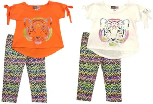 infant short sleeve tunic set - tiger Case of 24
