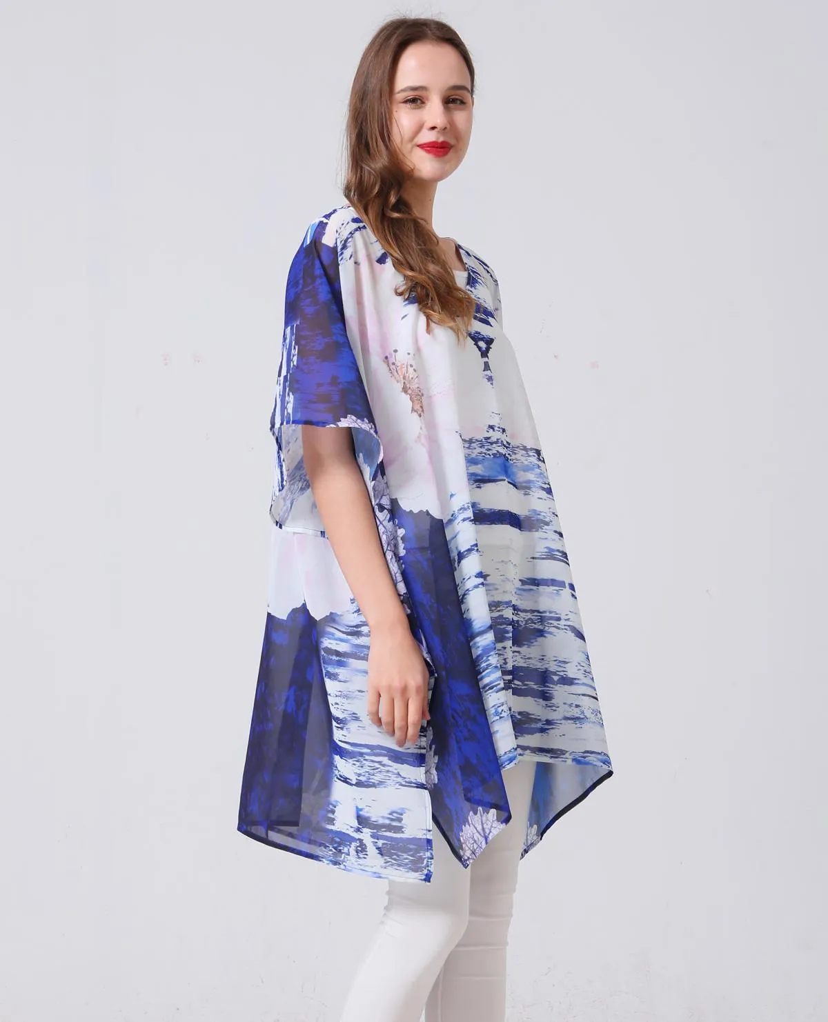 JC061908 Lotus V-Neck Tunic