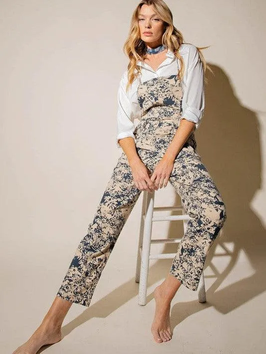 Just a Lil' Boho Printed Linen Jumpsuit