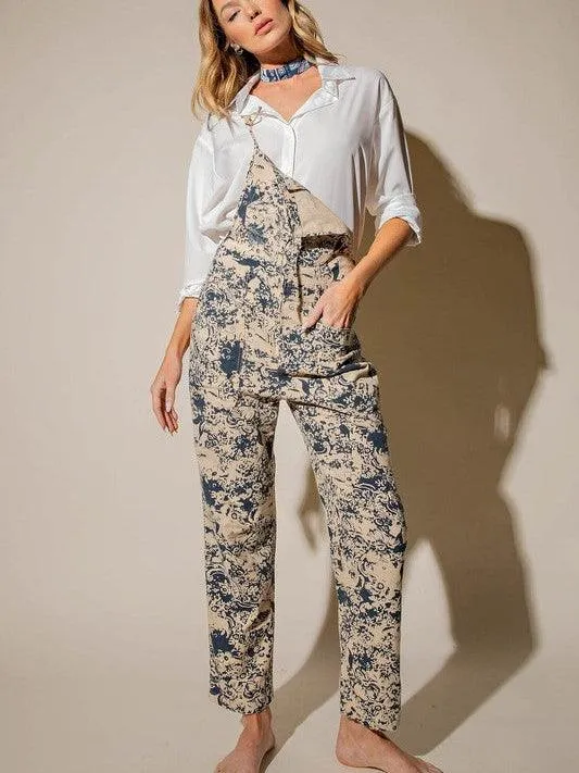Just a Lil' Boho Printed Linen Jumpsuit