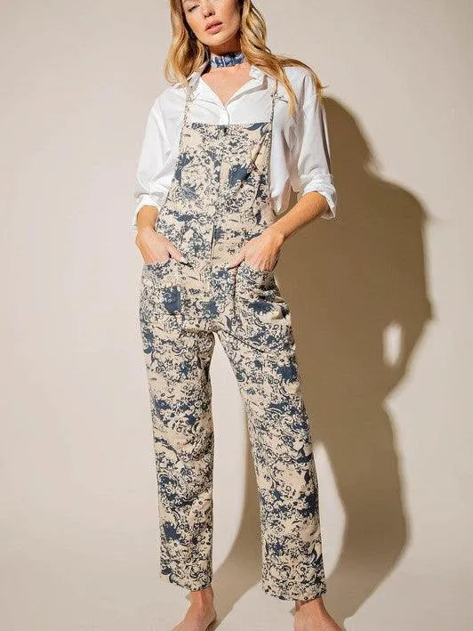 Just a Lil' Boho Printed Linen Jumpsuit