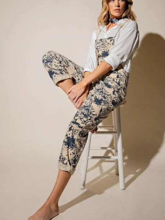 Just a Lil' Boho Printed Linen Jumpsuit