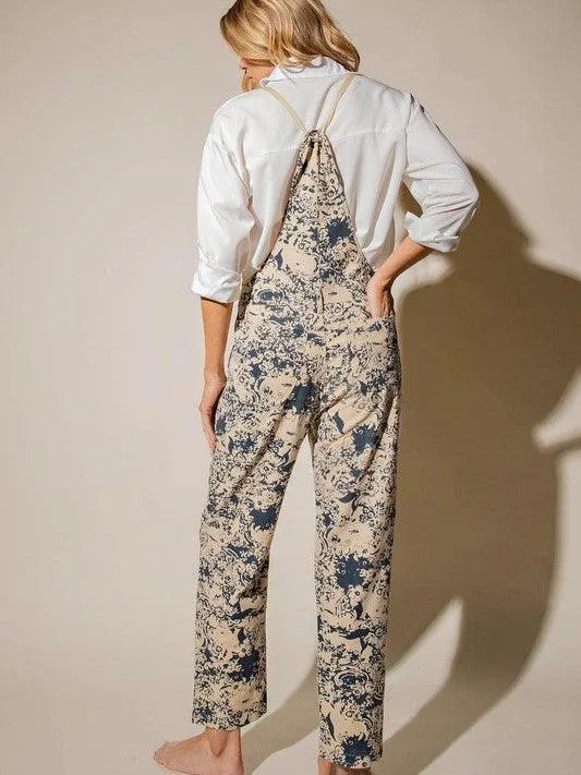 Just a Lil' Boho Printed Linen Jumpsuit