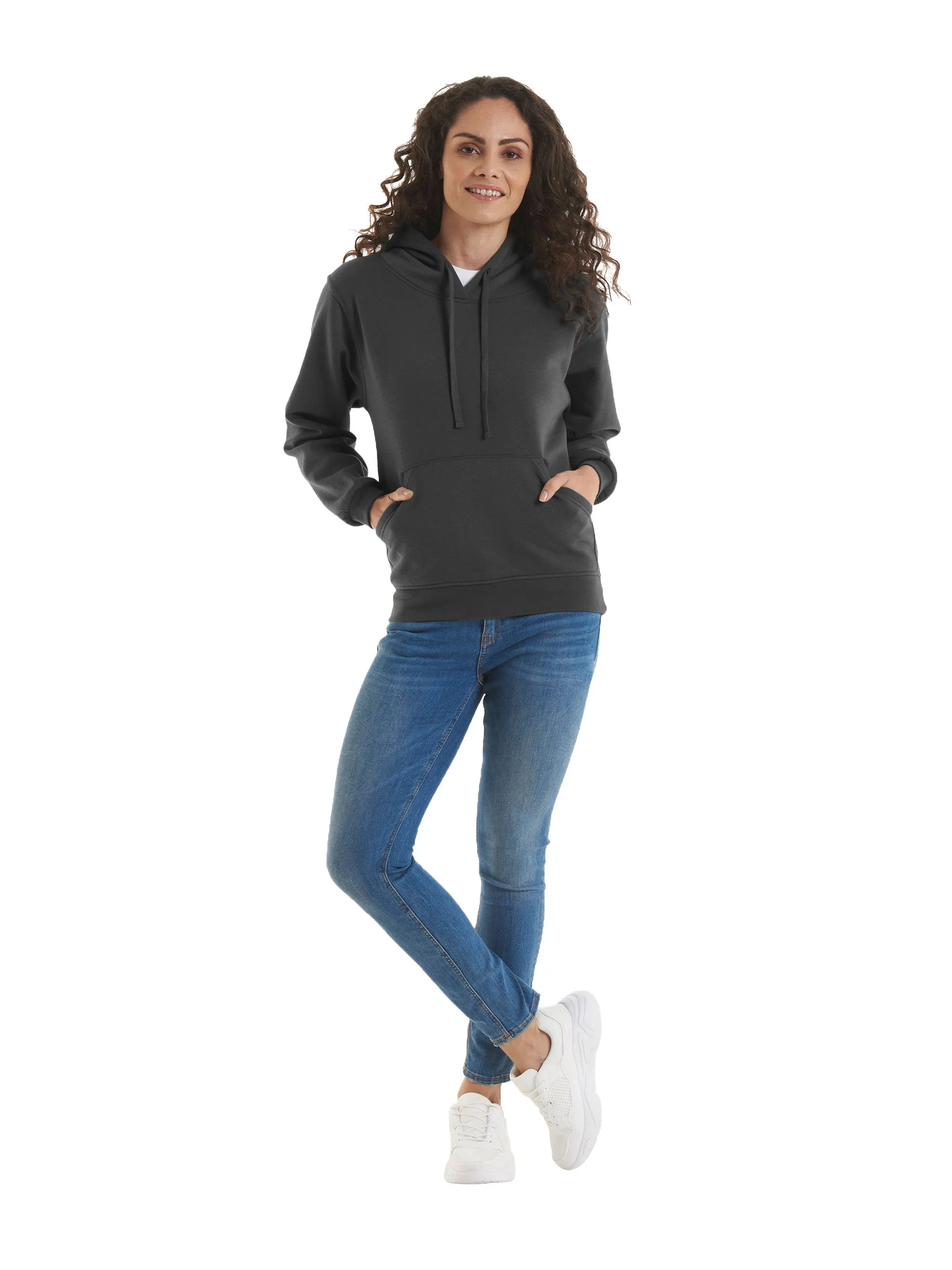 Ladies Deluxe Hooded Sweatshirt | Black