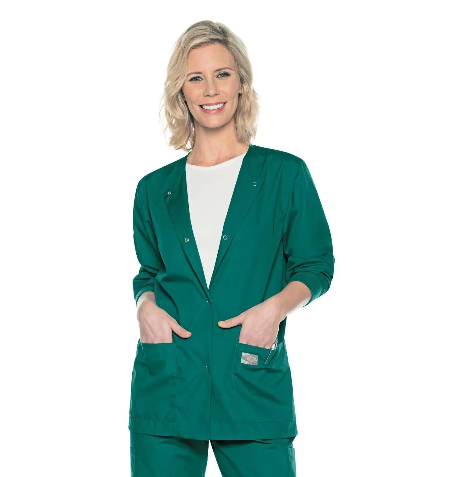 Landau Scrub Zone Women's Warm-Up Scrub Jacket