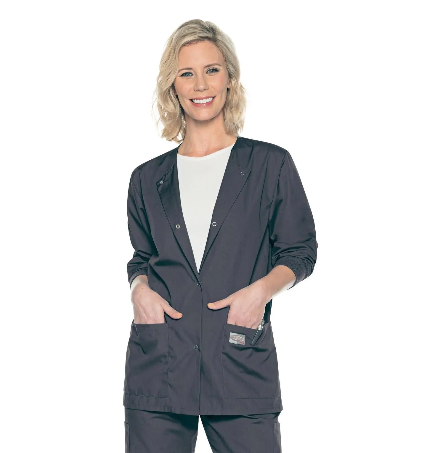 Landau Scrub Zone Women's Warm-Up Scrub Jacket