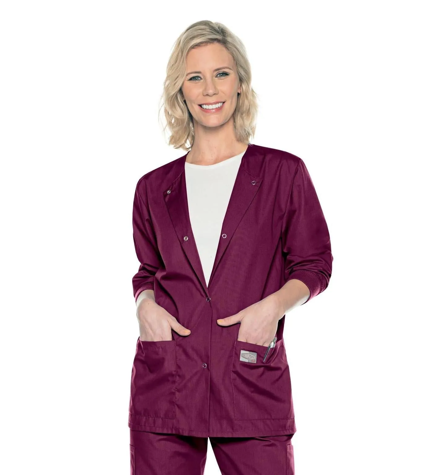 Landau Scrub Zone Women's Warm-Up Scrub Jacket