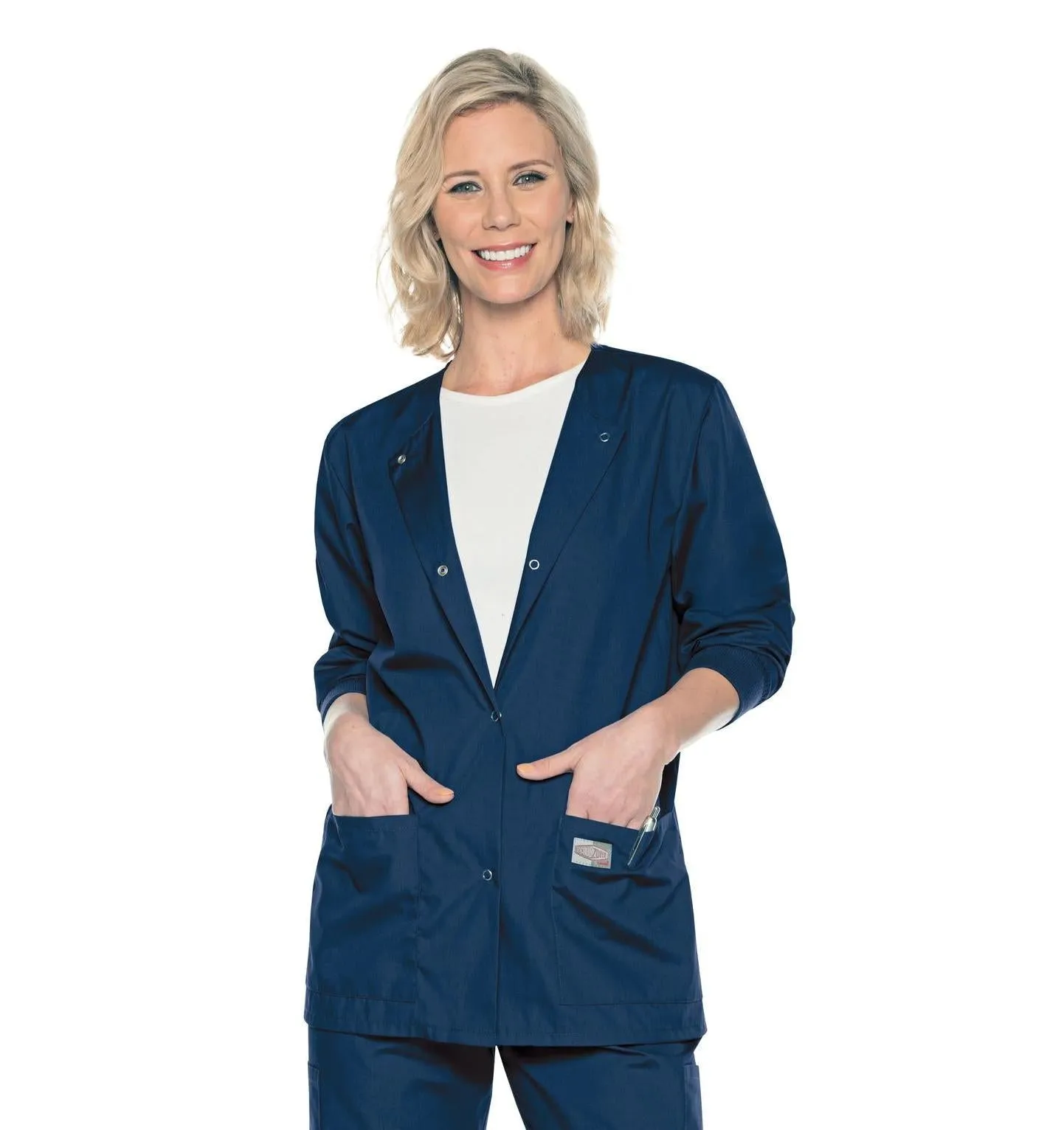 Landau Scrub Zone Women's Warm-Up Scrub Jacket