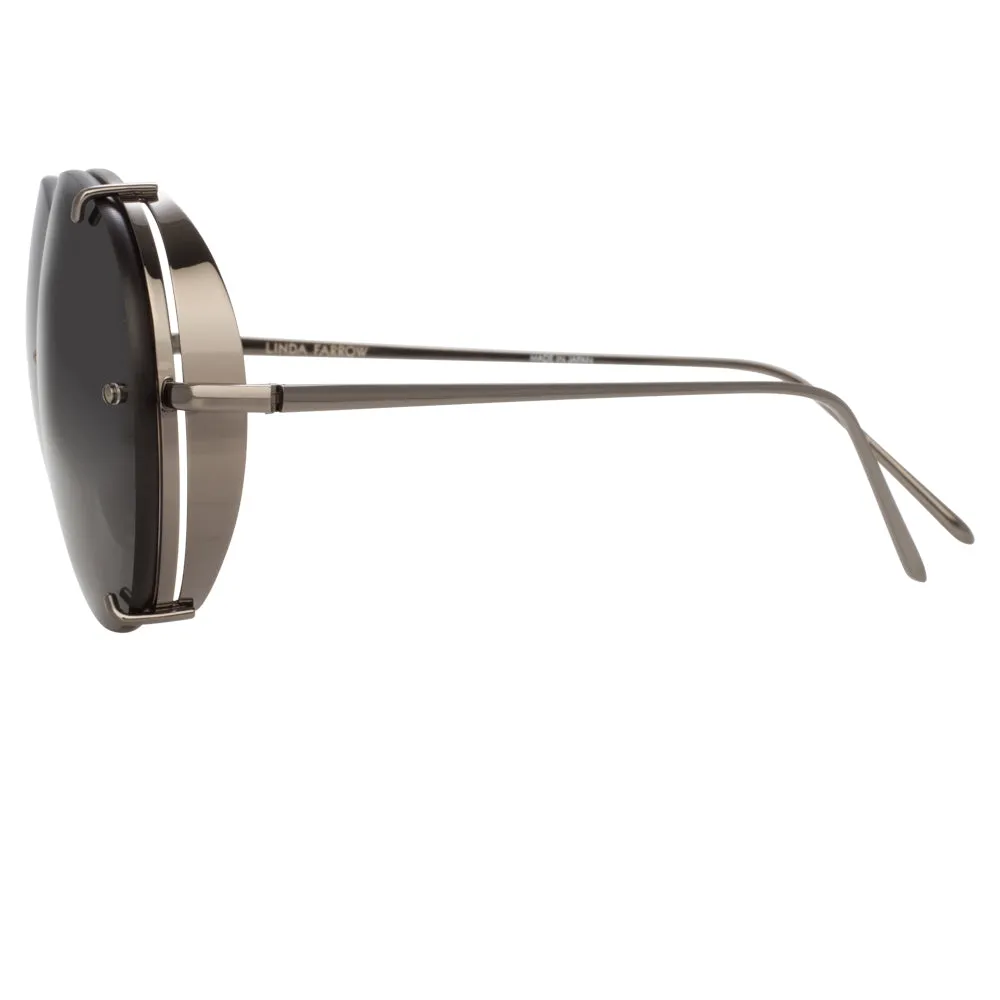 Linda Farrow Peggy C4 Aviator Sunglasses