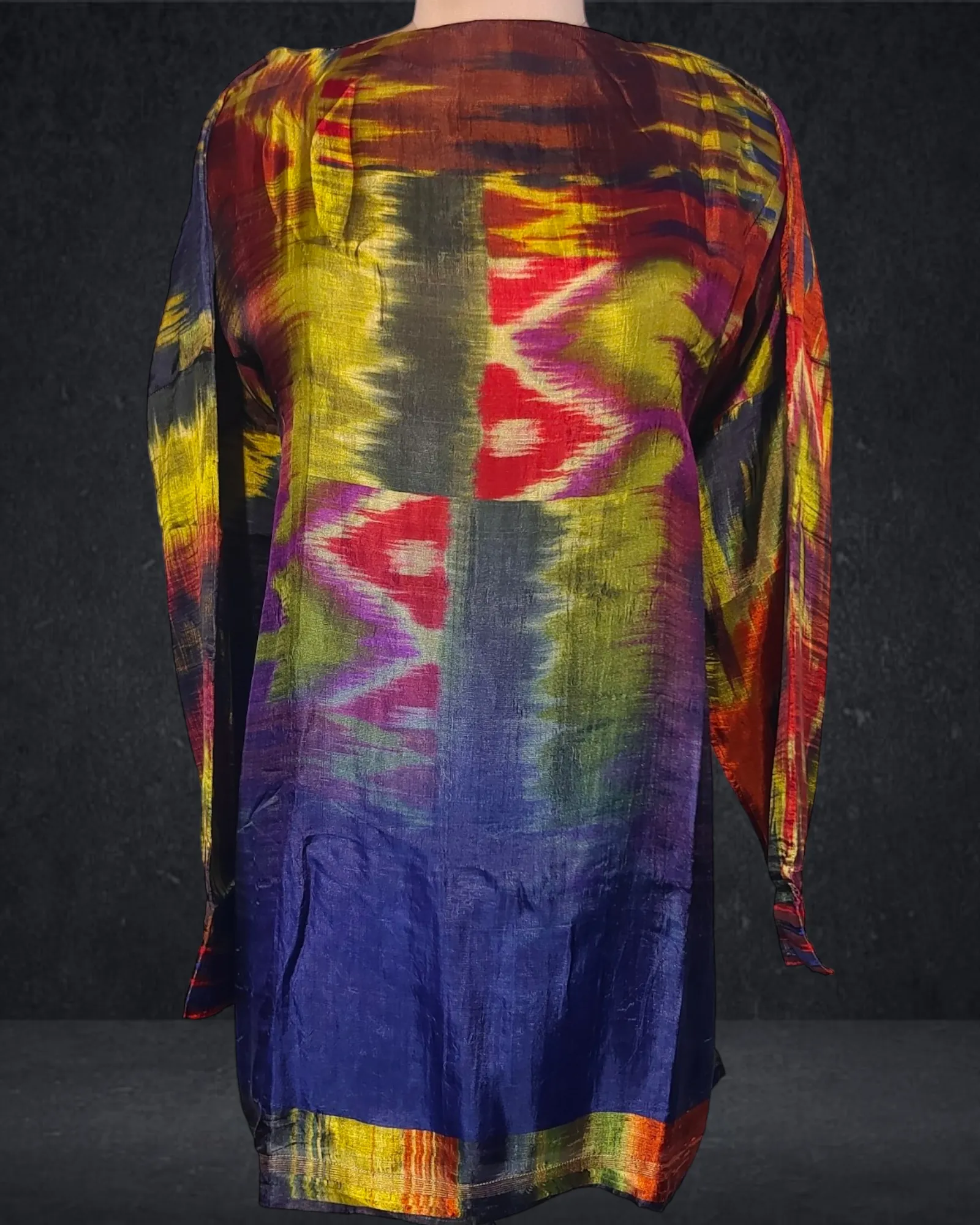 Luxurious Silk Digital Printed Semistitched Short Tunic Kurti – Contemporary Fashion Fusion